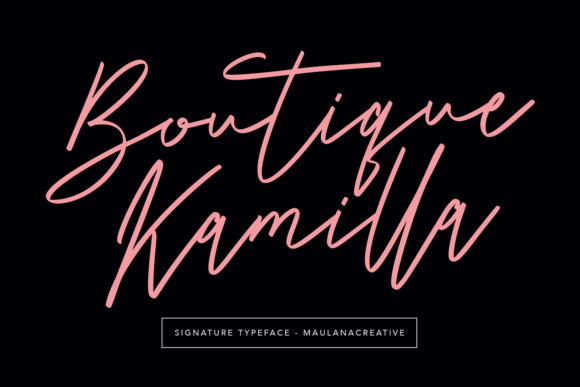 Boutique Kamilla: A Handwritten Font for Editorial Elegance