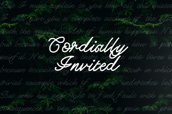 Cordially Invited: A Handwritten Font for Elegant Design